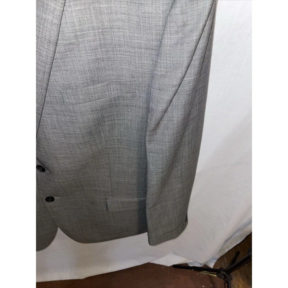 Egara Men’s Suit Blazer Size 48R Gray Business Formal Wedding City